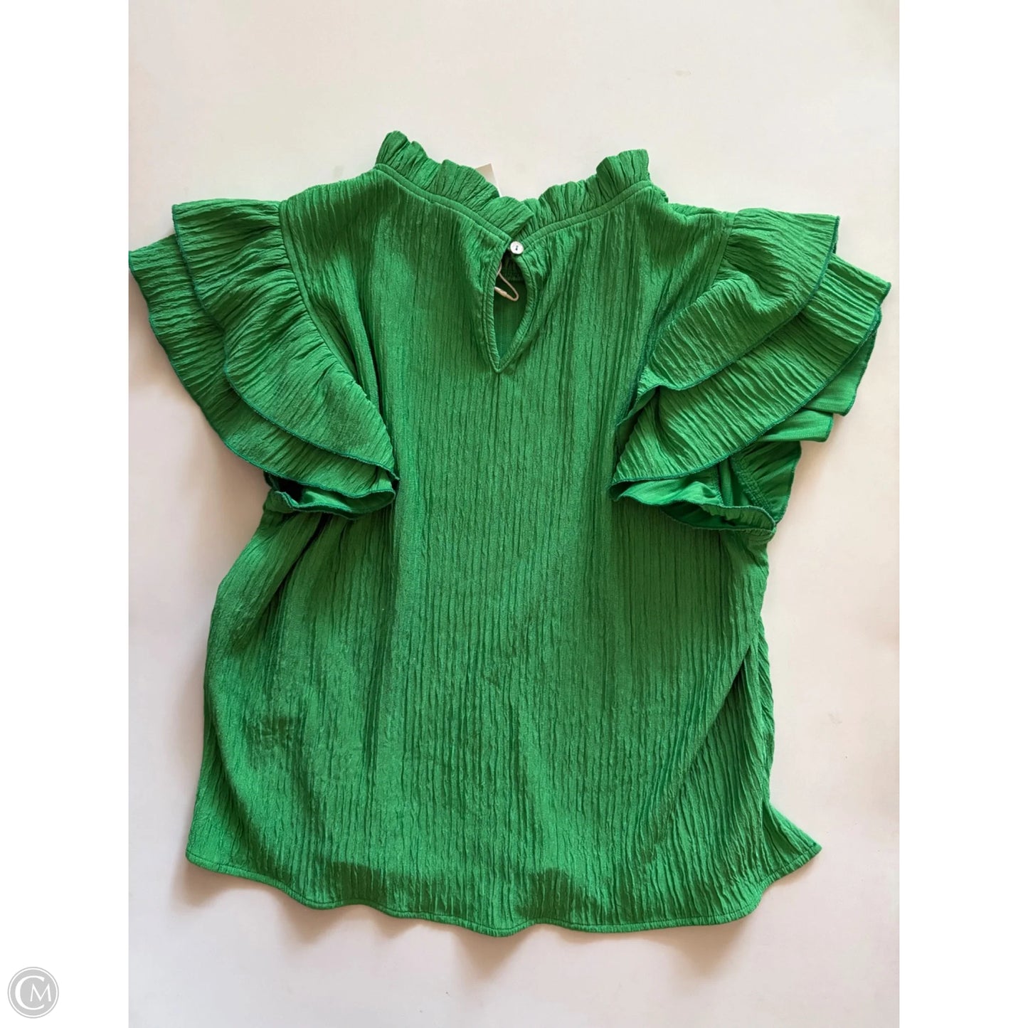 Blouse Short Sleeve By Jodifl In Green, Size: M