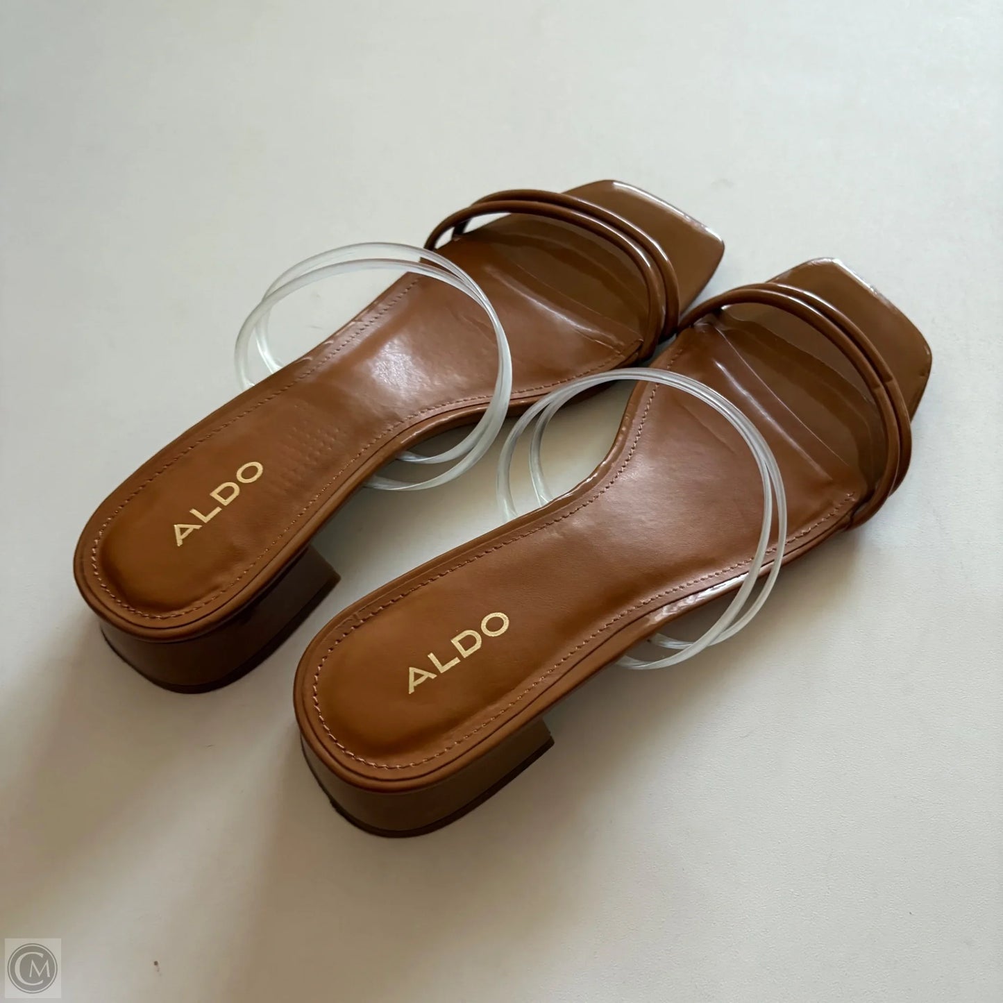 Sandals Heels Block By Aldo In Brown, Size: 9