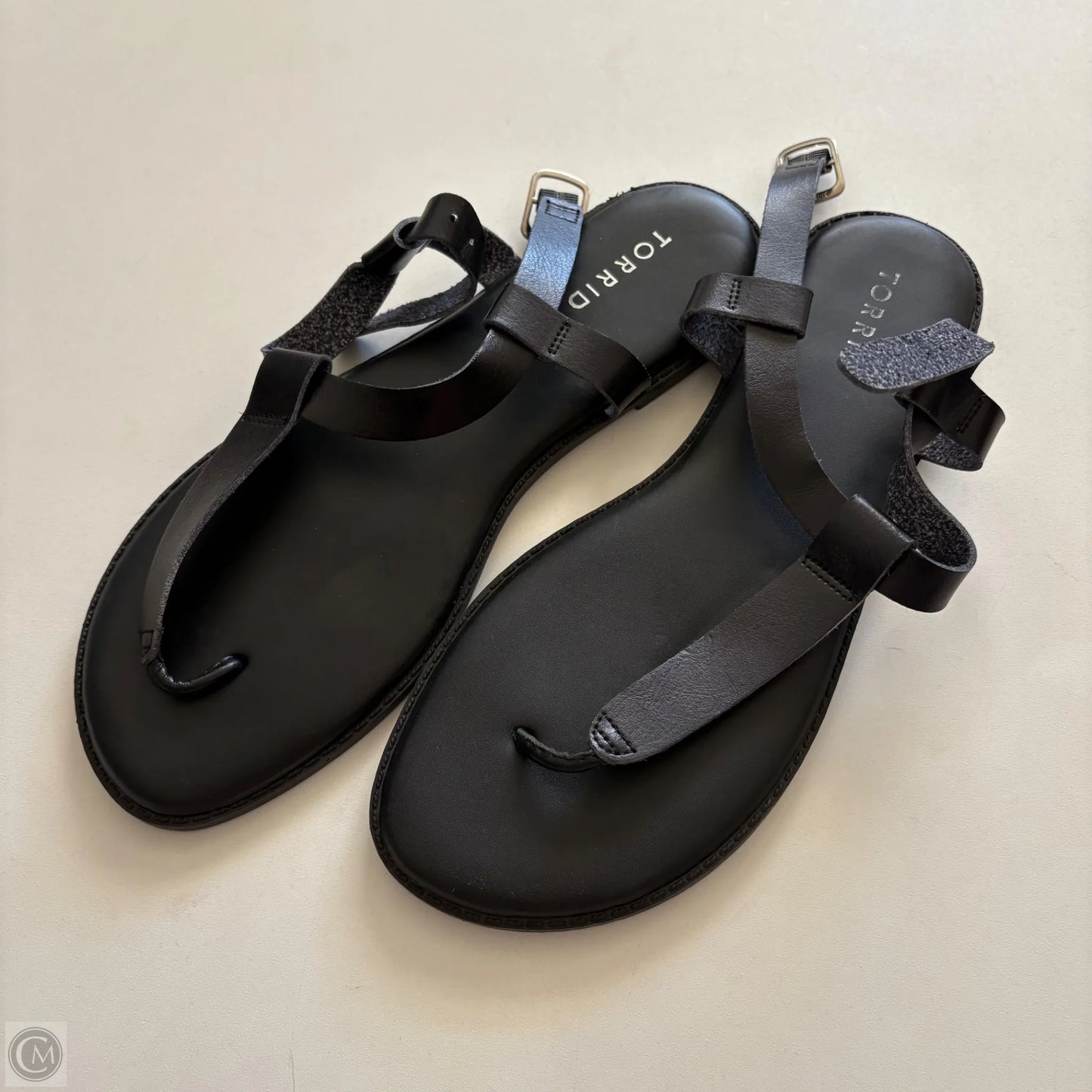 Sandals Flats By Torrid In Black, Size: 10