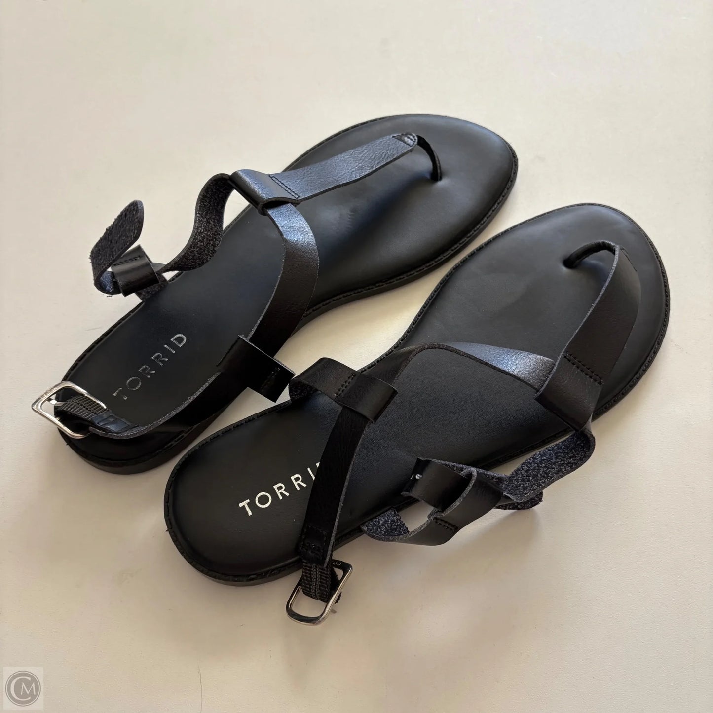 Sandals Flats By Torrid In Black, Size: 10