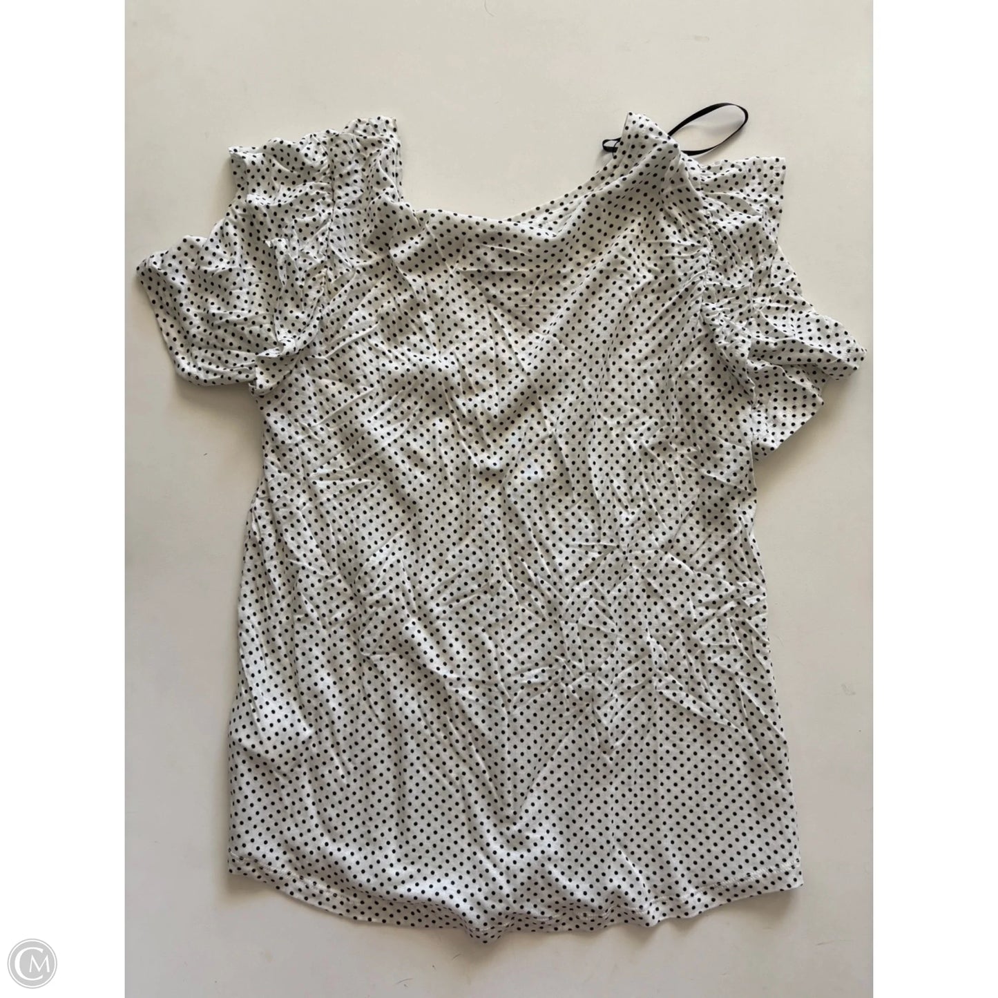Blouse Short Sleeve By H&m In Polkadot Pattern
