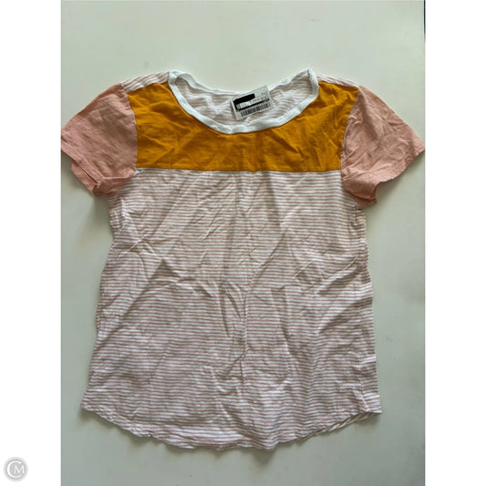 Top Short Sleeve By Loft In Striped Pattern, Size: S