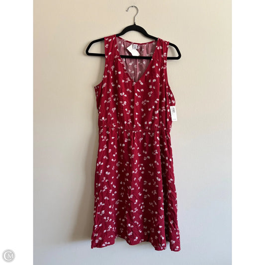 Dress Casual Midi By Old Navy In Red, Size: M