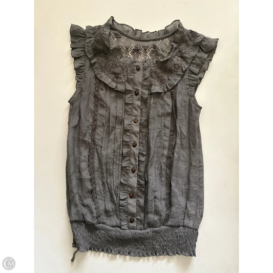 Top Short Sleeve By Mine In Grey, Size: S