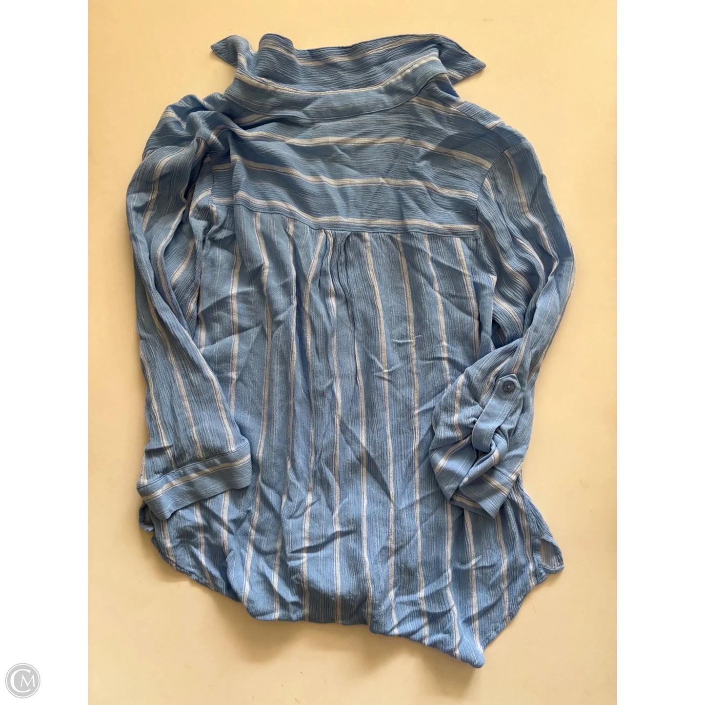 Top Long Sleeve By Fortune & Ivy In Striped Pattern, Size: M