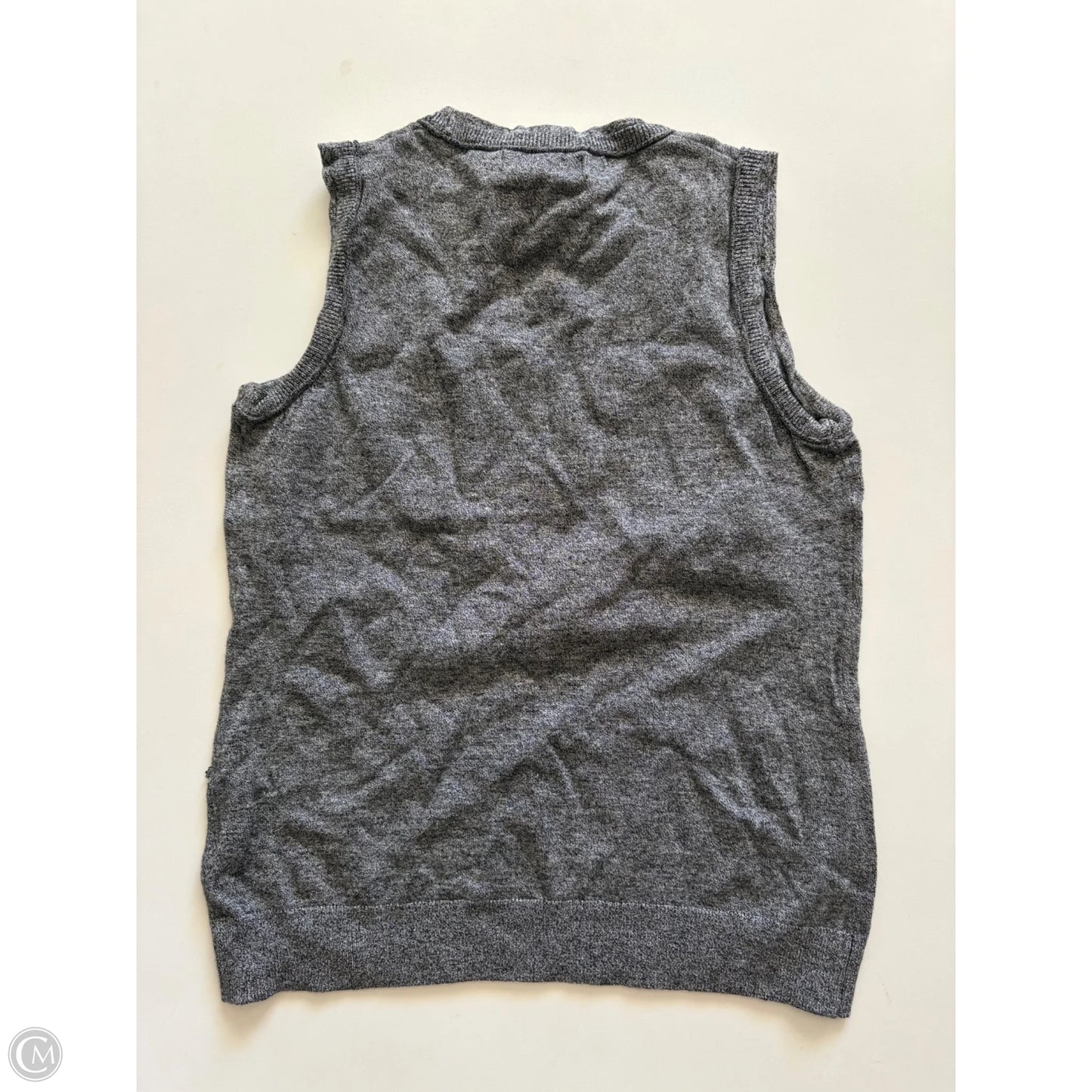 Sweater Short Sleeve By Calvin Klein In Grey, Size: S