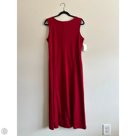 Dress Casual Midi By A New Day In Red, Size: M