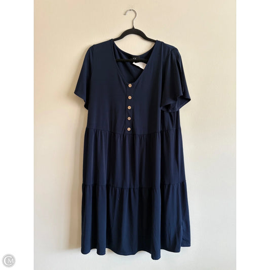 Dress Casual Midi By Agb In Navy, Size: 1x