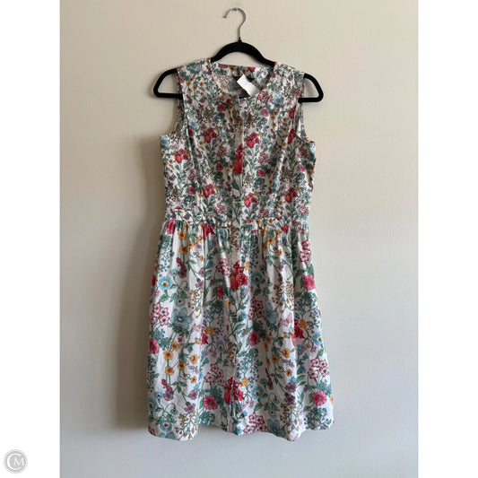 Dress Casual Midi By Brooks Brothers In Floral Print, Size: M