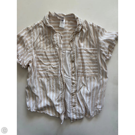 Top Short Sleeve By Members Mark In Striped Pattern, Size: S