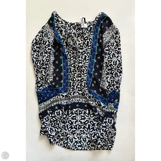 Blouse Long Sleeve By Loft In Blue, Size: Xl