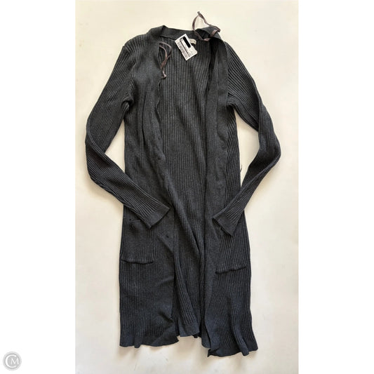 Sweater Cardigan By Cato In Grey, Size: M
