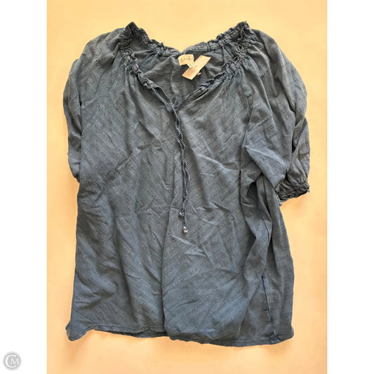 Top Short Sleeve By Wonderly In Blue, Size: M