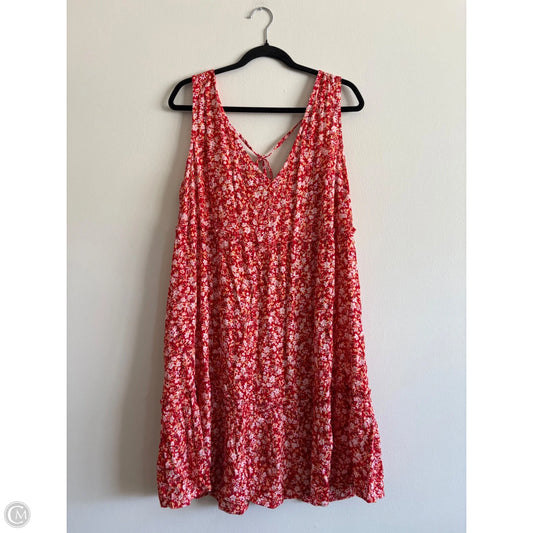 Dress Casual Midi By True Craft In Red, Size: 1x