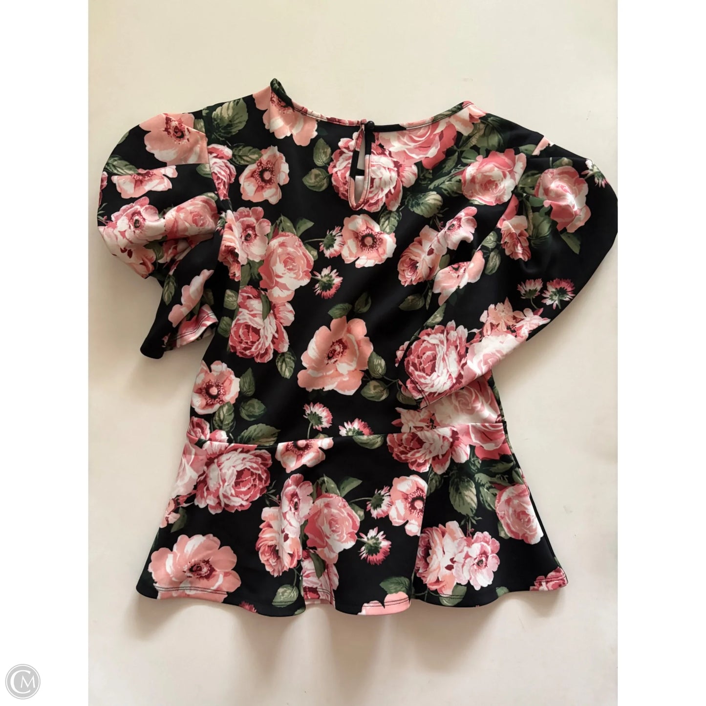 Top Short Sleeve By Love J In Floral Print, Size: L