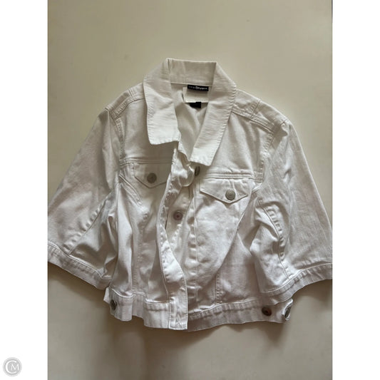Jacket Denim By Lane Bryant In White, Size: 1x
