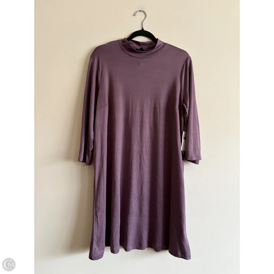 Dress Casual Midi By As U Wish In Purple, Size: Xl