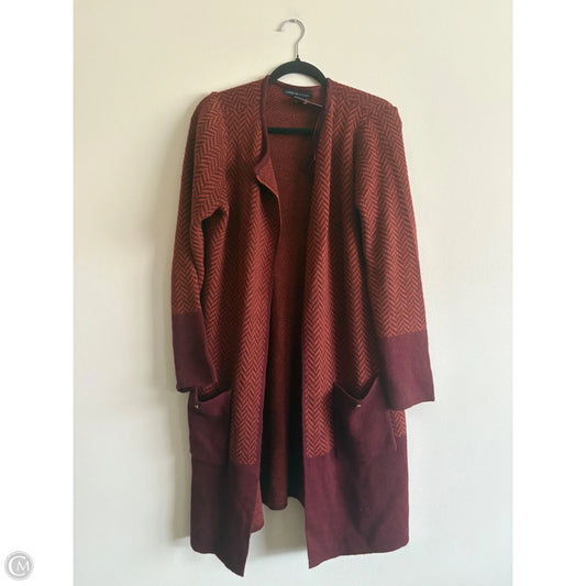 Sweater Cardigan By Adrianna Papell In Red, Size: L