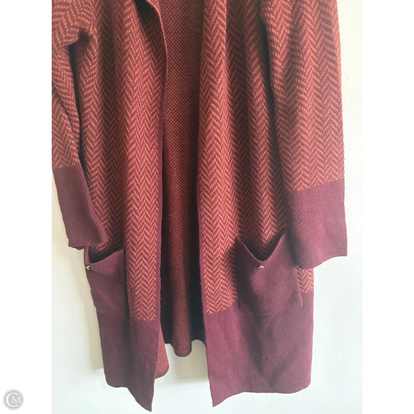 Sweater Cardigan By Adrianna Papell In Red, Size: L