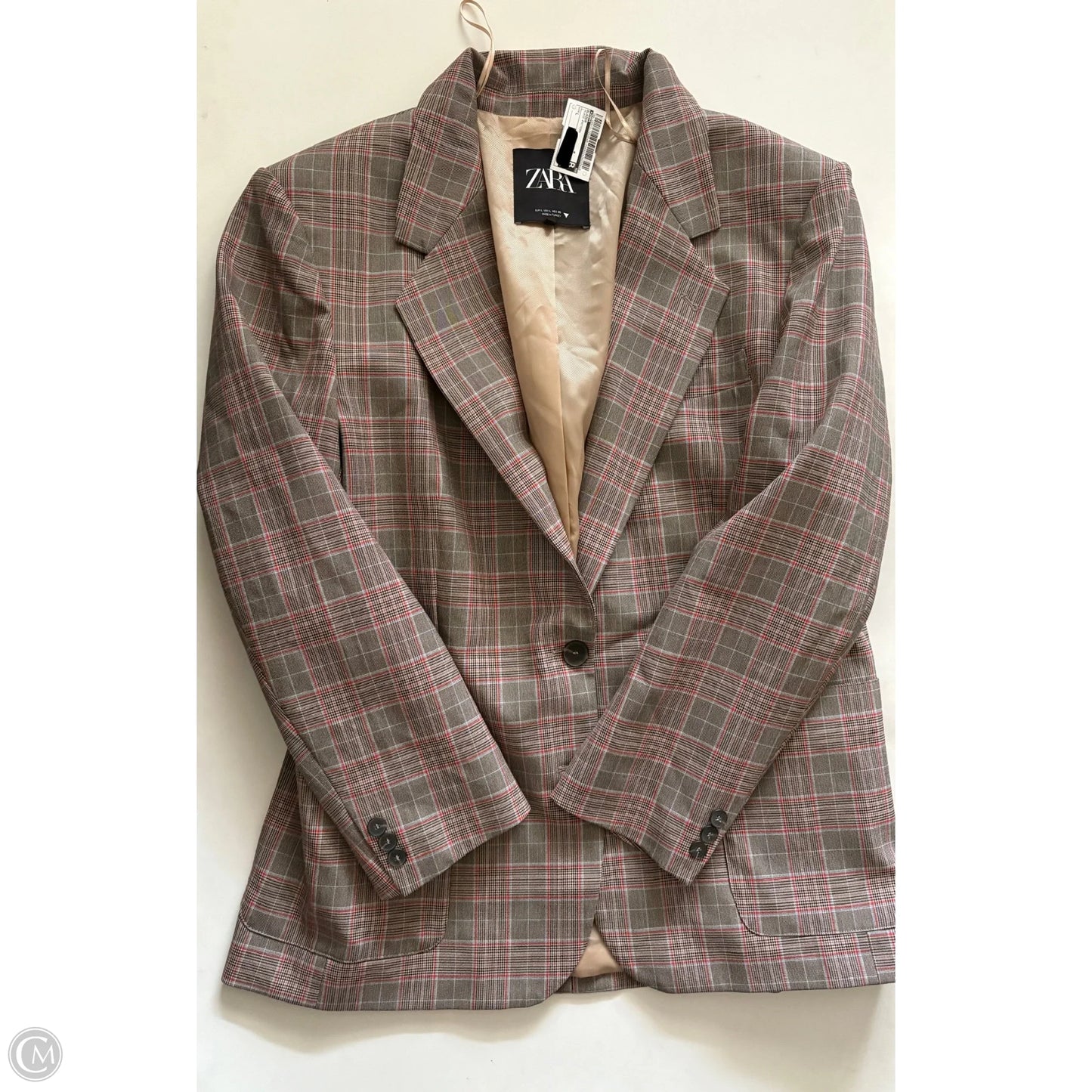 Blazer By Zara In Plaid Pattern, Size: L