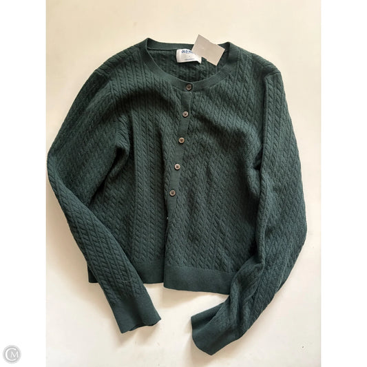 Sweater Cardigan By Old Navy In Green, Size: L