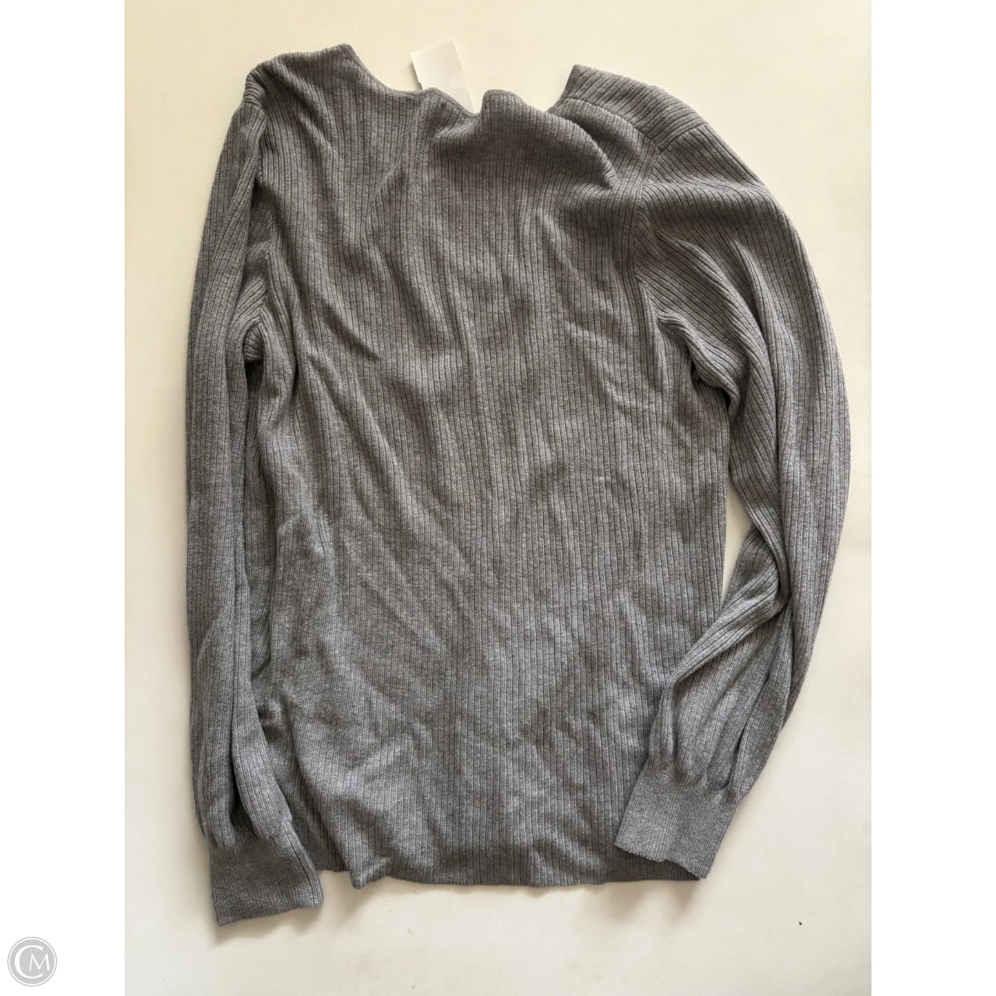 Sweater By Calvin Klein In Grey, Size: L