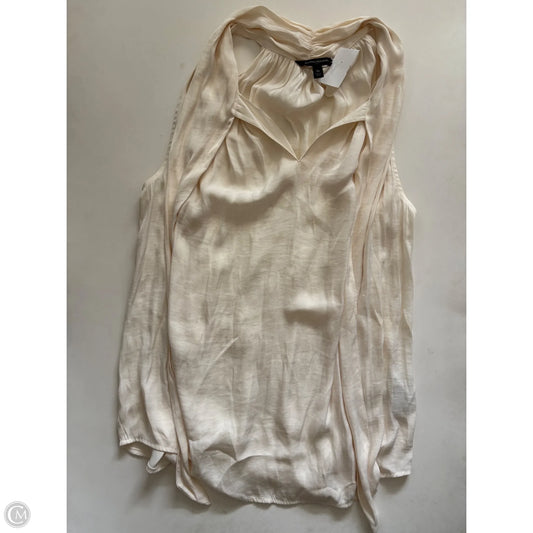 Blouse Sleeveless By Banana Republic In Cream, Size: Xl