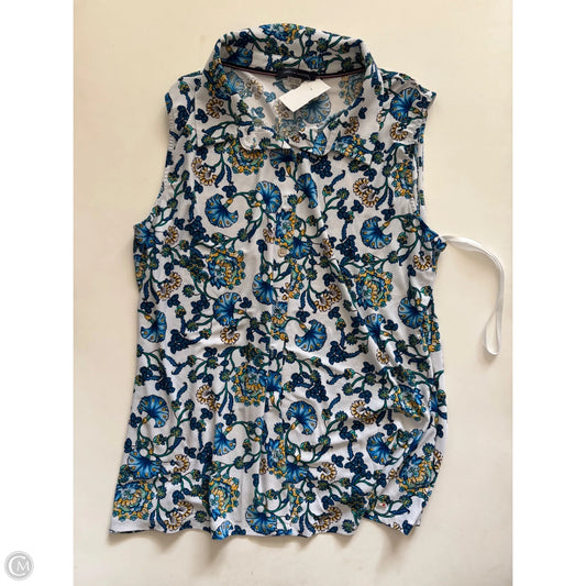 Blouse Sleeveless By Tommy Hilfiger In Floral Print, Size: L