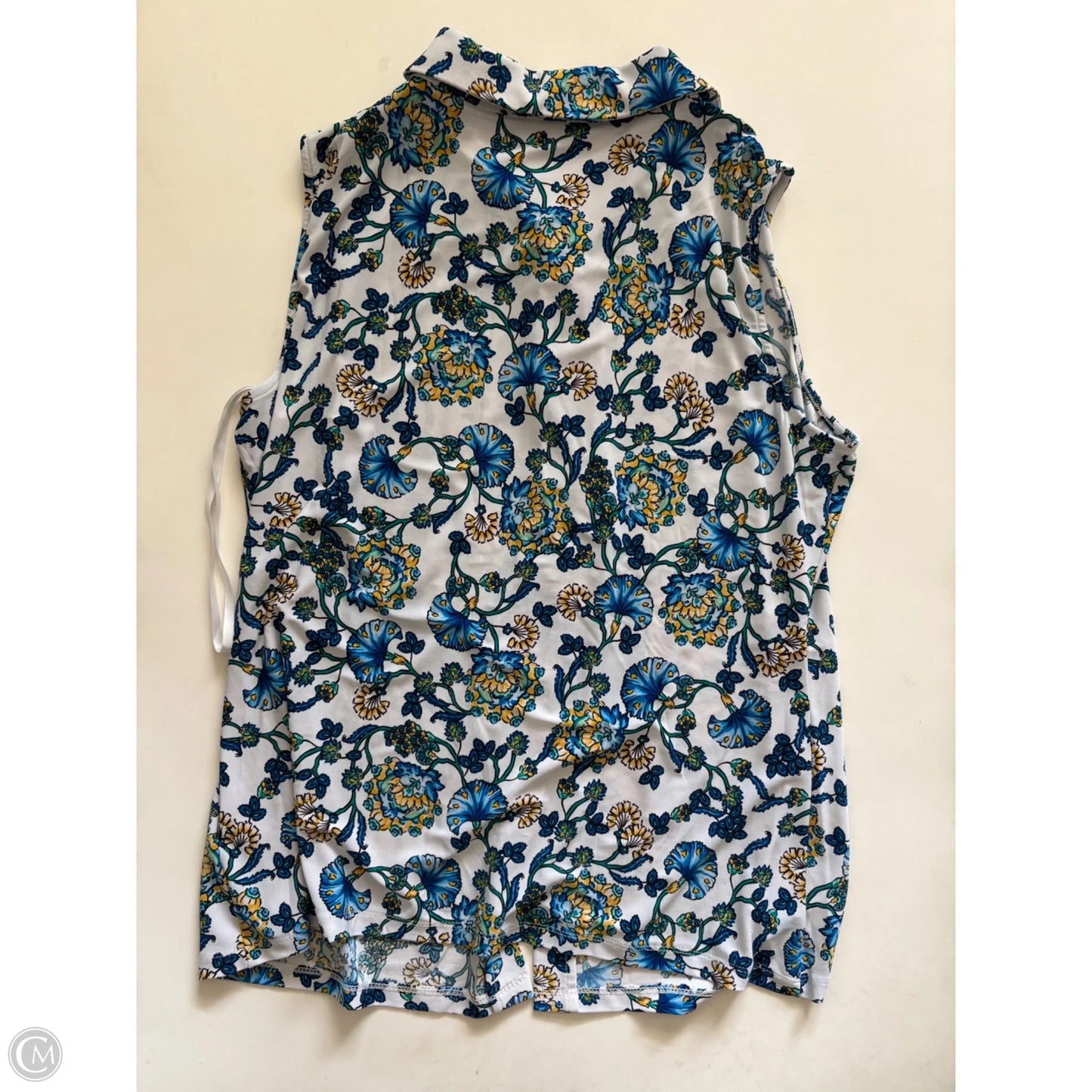 Blouse Sleeveless By Tommy Hilfiger In Floral Print, Size: L