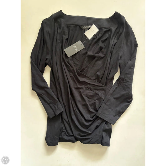 Top Long Sleeve By Lauren By Ralph Lauren In Black, Size: L