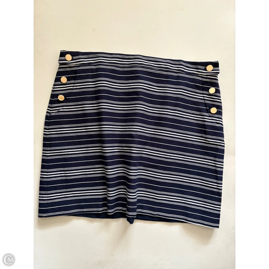 Skirt Midi By Loft In Striped Pattern, Size: 14