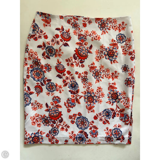 Skirt Midi By Ann Taylor In Floral Print, Size: 14