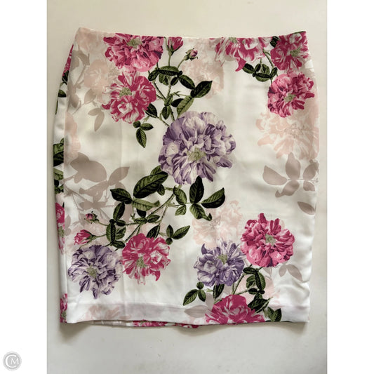 Skirt Midi By Ann Taylor In Floral Print, Size: 14