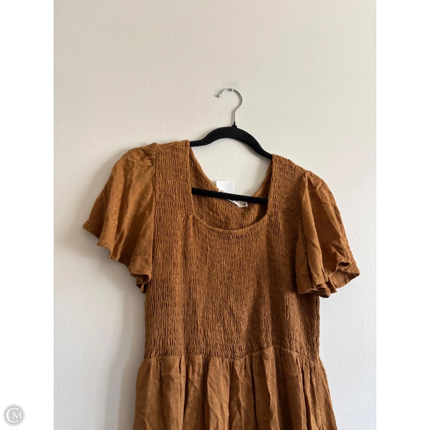 Dress Casual Midi By Chance or Fate In Brown, Size: L