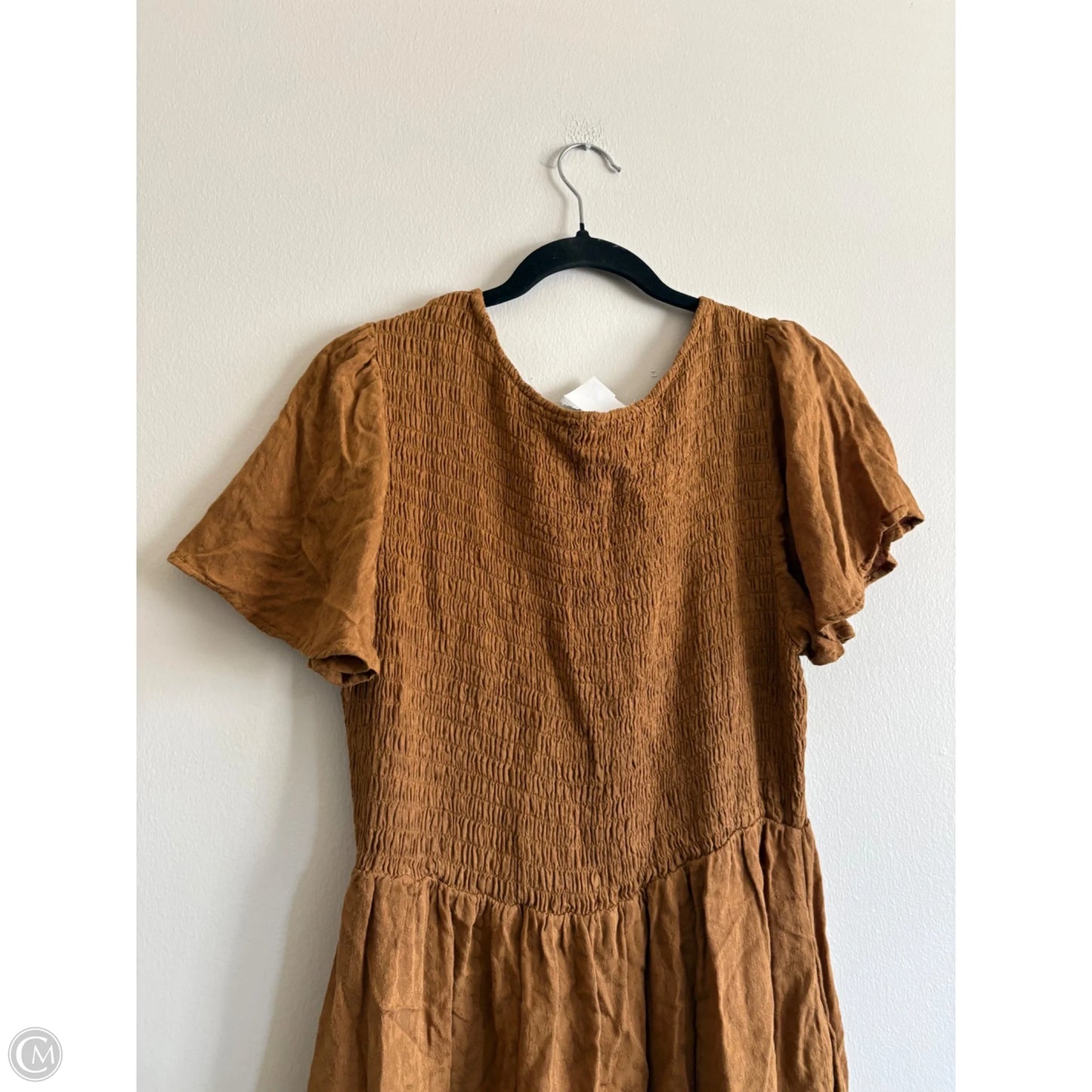 Dress Casual Midi By Chance or Fate In Brown, Size: L