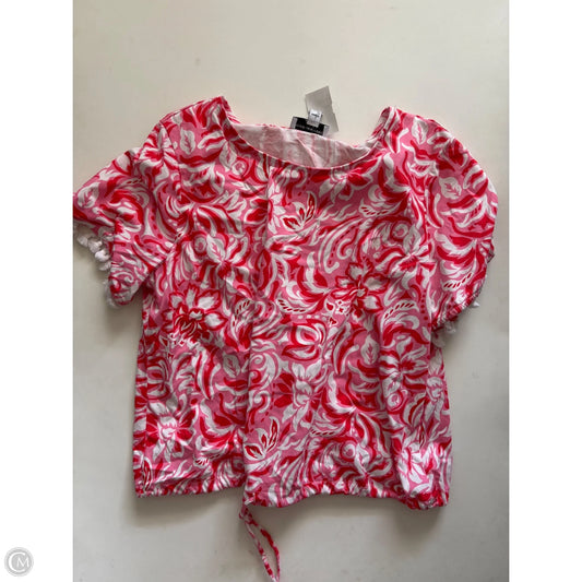 Top Short Sleeve By Marc New York In Pink & Red, Size: L
