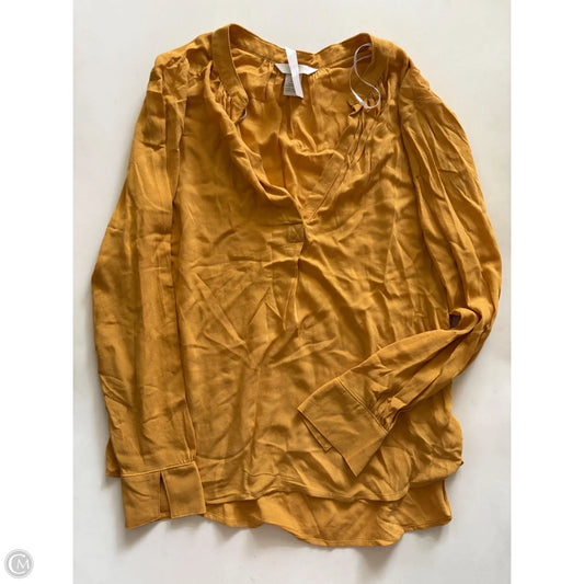 Blouse Long Sleeve By H&m In Yellow, Size: S