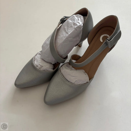 Shoes Heels Block By Cato In Silver, Size: 8