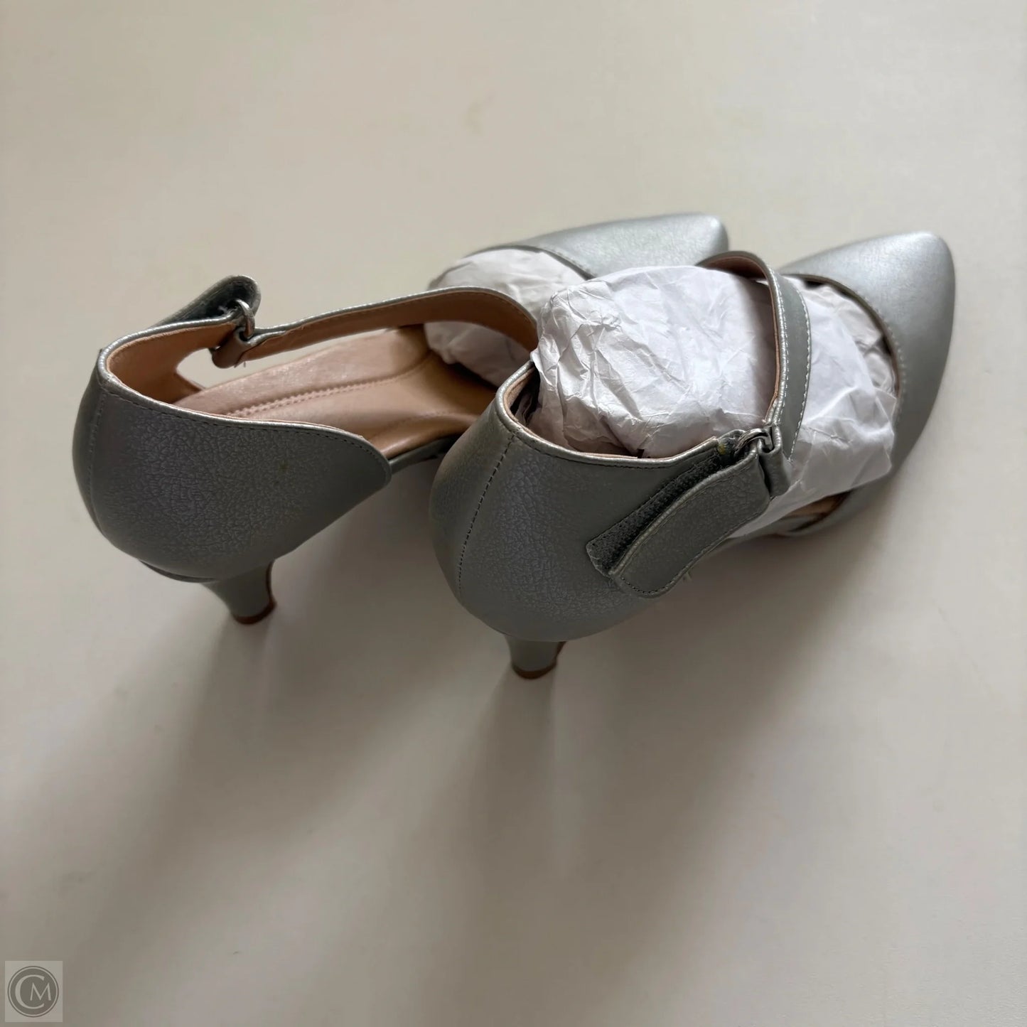 Shoes Heels Block By Cato In Silver, Size: 8