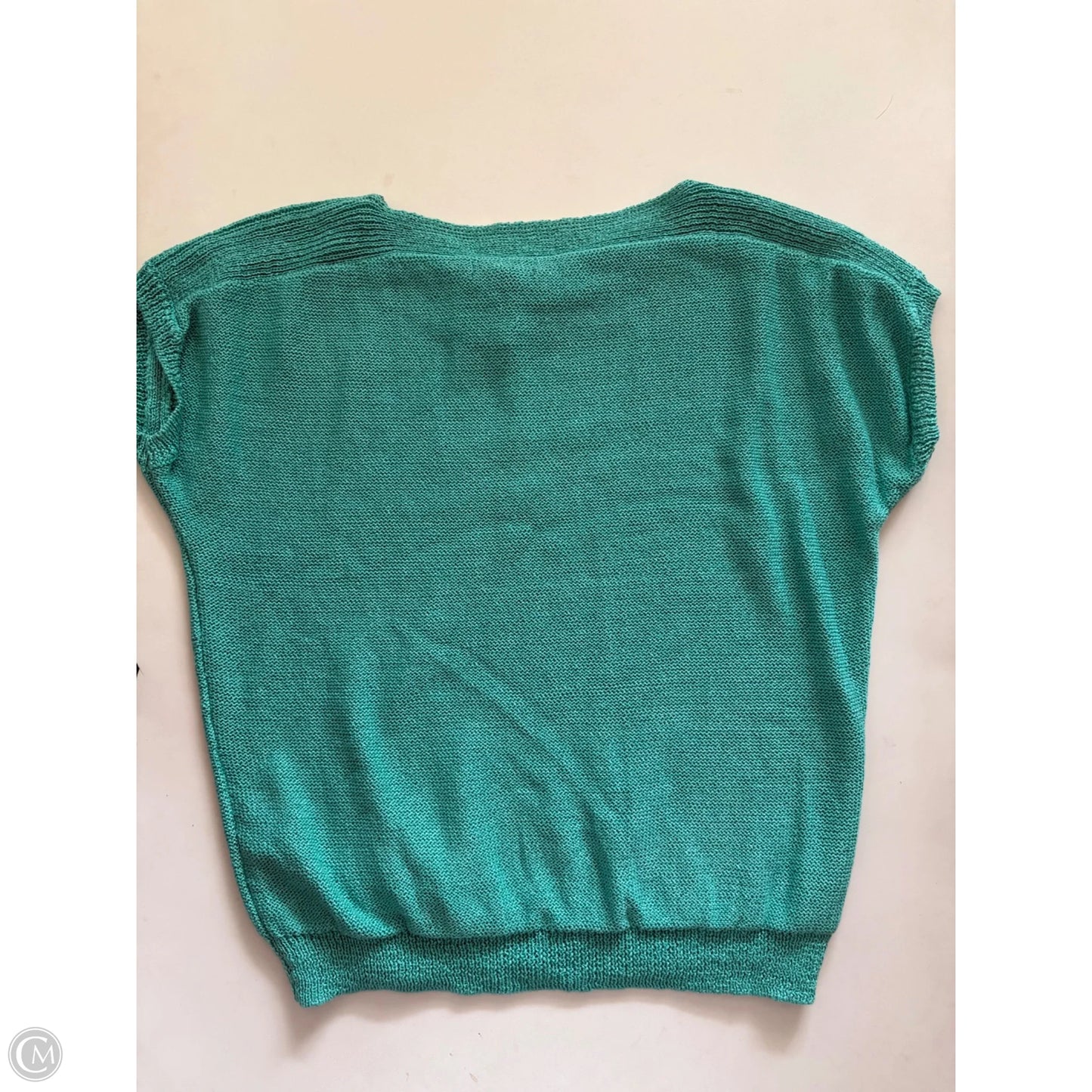 Sweater Short Sleeve By Chaps In Blue, Size: Xl