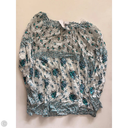 Blouse Long Sleeve By New Directions In Floral Print, Size: L