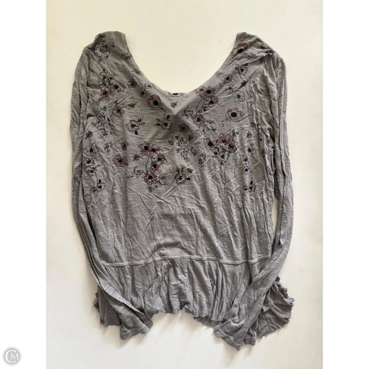 Top Long Sleeve By True Craft In Grey, Size: L