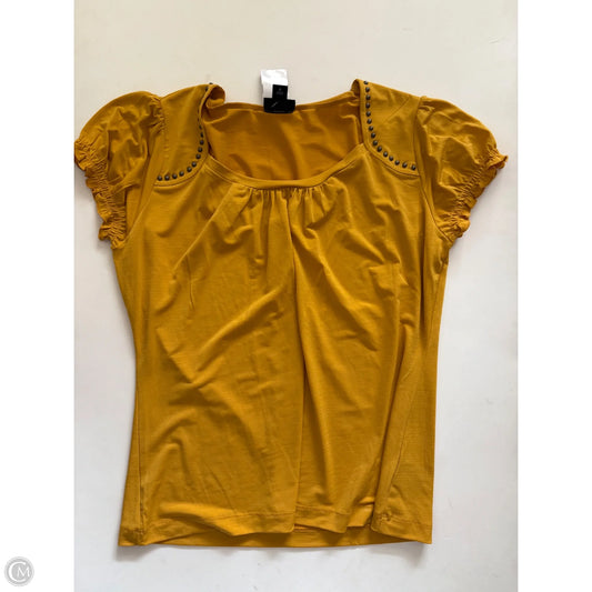 Blouse Short Sleeve By East 5th In Yellow, Size: L