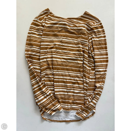 Top Long Sleeve By Cupio In Striped Pattern, Size: L