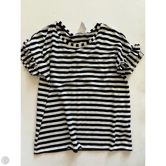 Top Short Sleeve By Jane And Delancey In Striped Pattern, Size: M