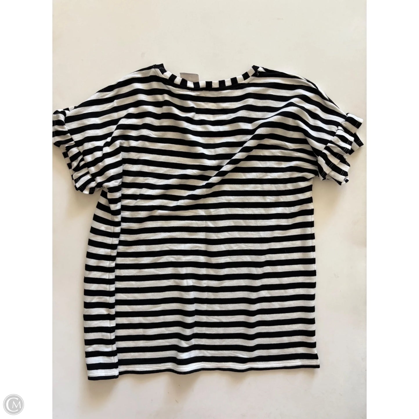 Top Short Sleeve By Jane And Delancey In Striped Pattern, Size: M