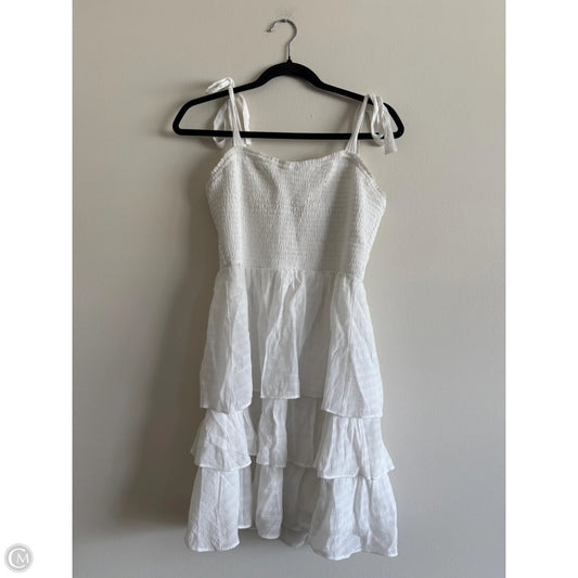 Dress Casual Short By Peach Love Cream California In White, Size: M
