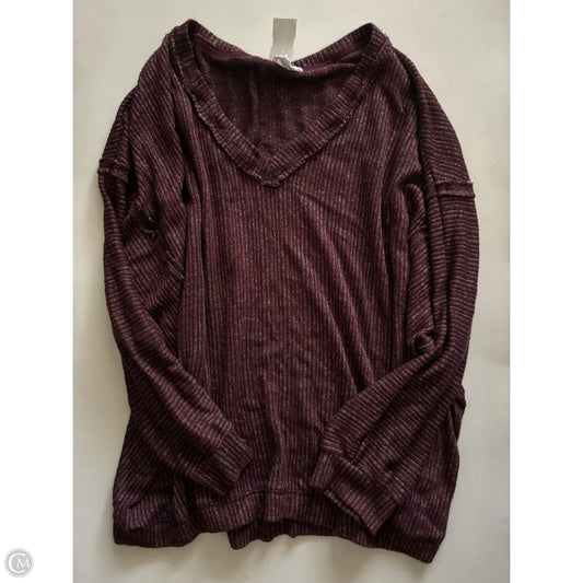 Sweatshirt Crewneck By Perch In Maroon, Size: 3x