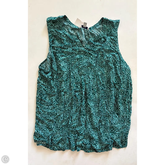 Top Sleeveless By Croft And Barrow In Green, Size: 3x