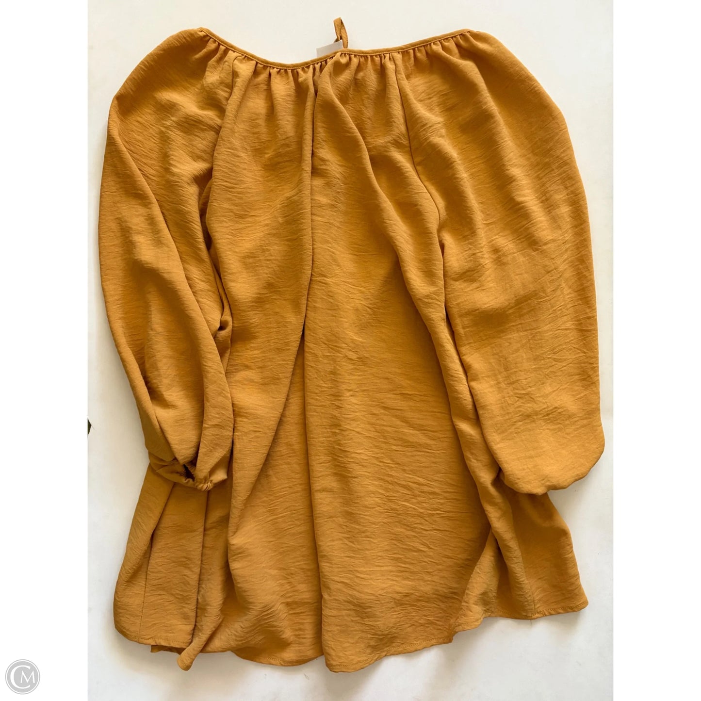 Blouse Long Sleeve By Como Blu In Brown, Size: 2x